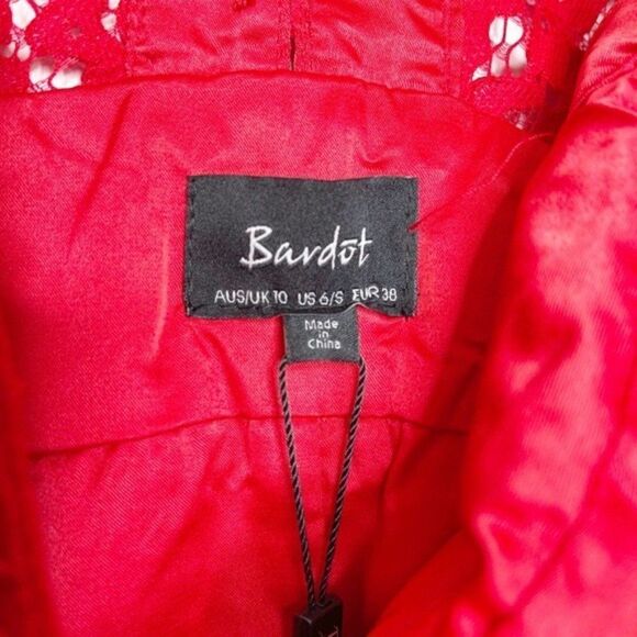 BARDOT Morgan Lace Red Dress - Picture 6 of 10